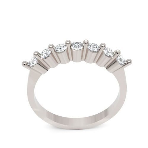 9 Stone Diamond Wedding Band STL 3DM Gold Ring Design 3D print model