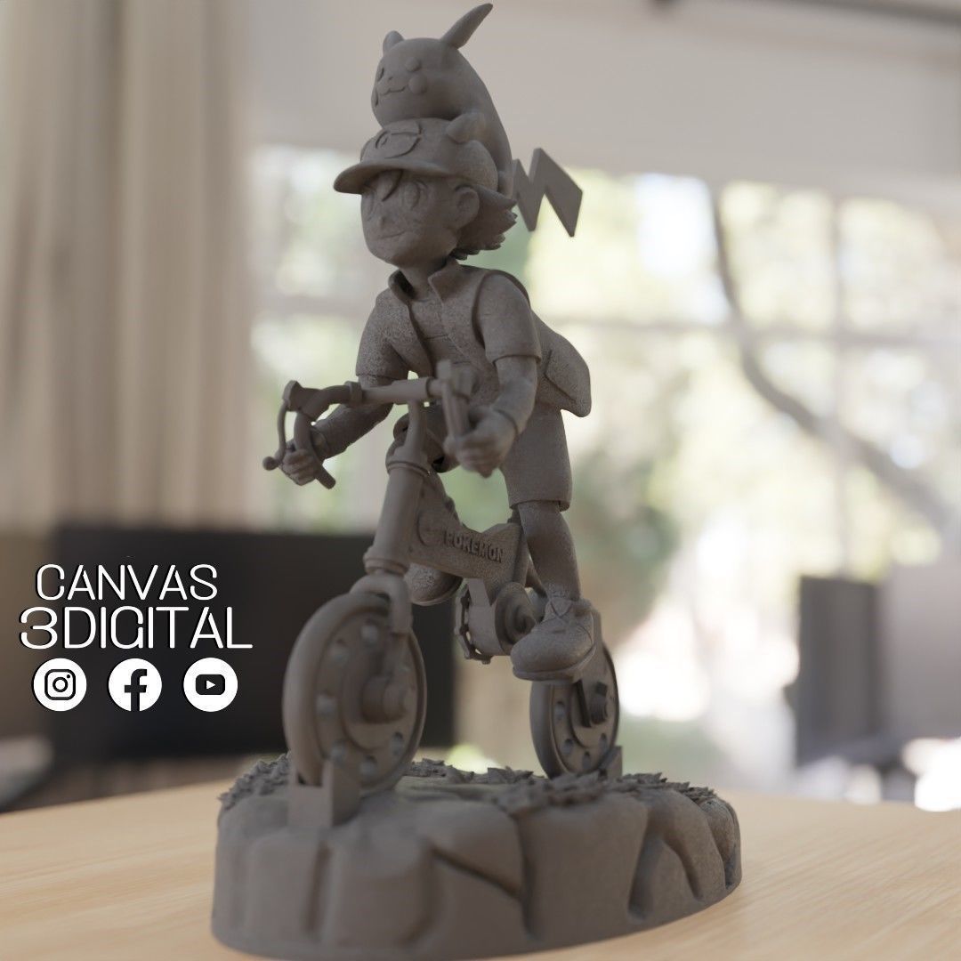 ASH Y PIKACHU - POKEMON 3D print model_2