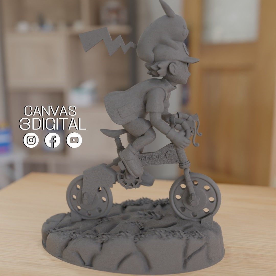ASH Y PIKACHU - POKEMON 3D print model_3