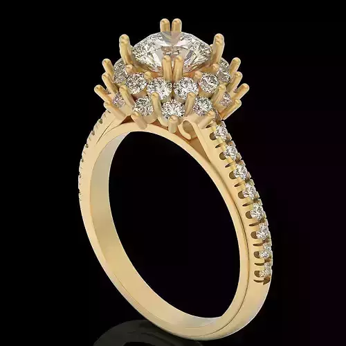 Lux ring silver gold jewelry printable 3D model