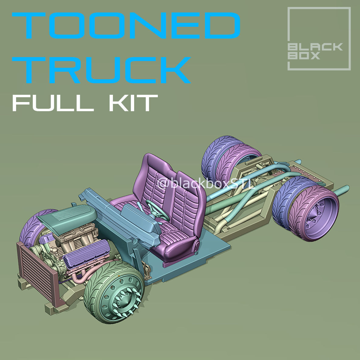 TOONED TRUCK FULL MODELKIT 3D print model_8
