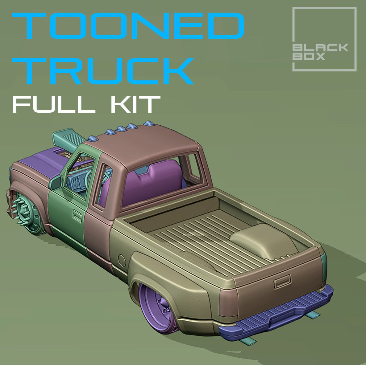 TOONED TRUCK FULL MODELKIT 3D print model_7