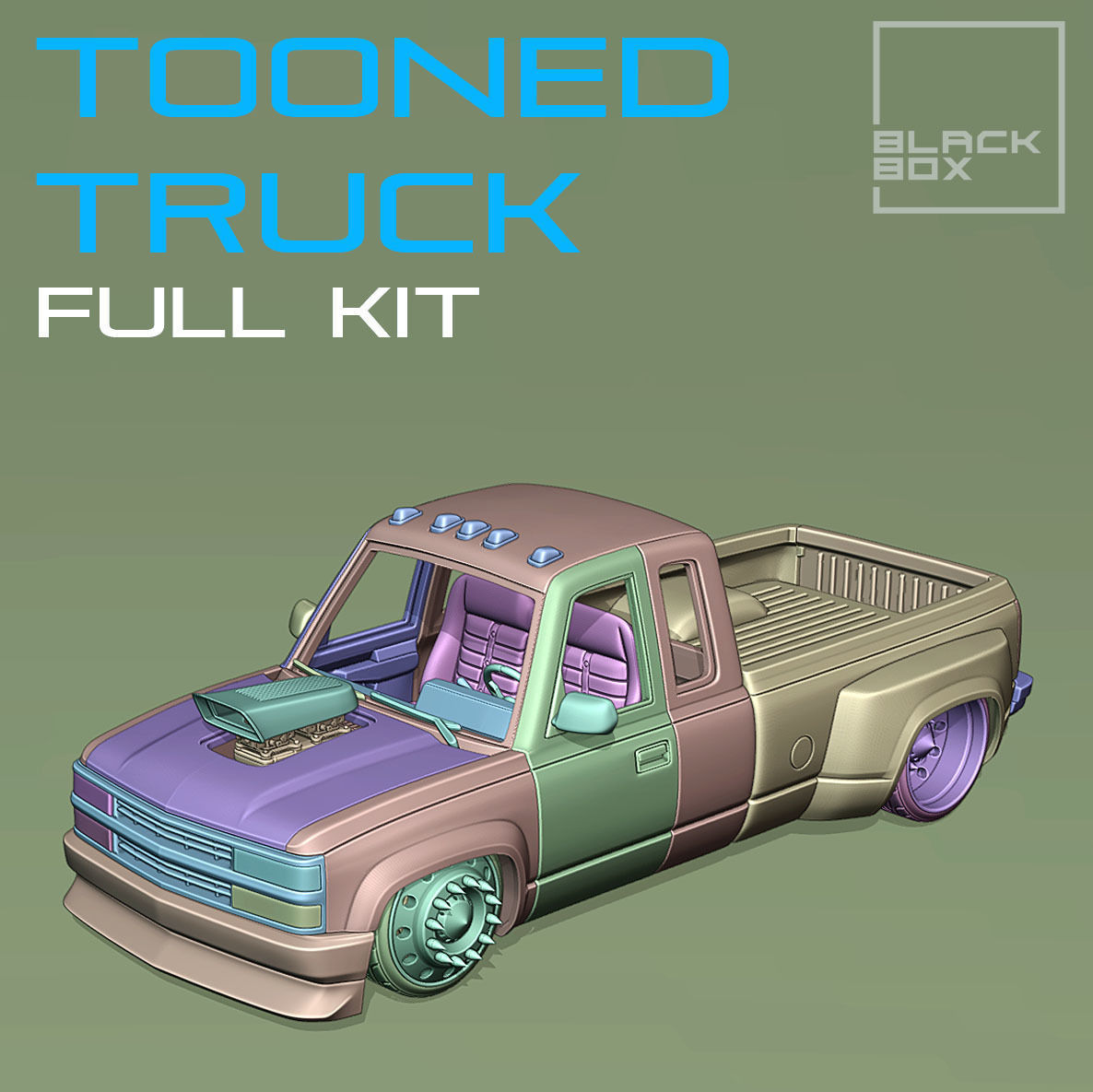 TOONED TRUCK FULL MODELKIT 3D print model_5