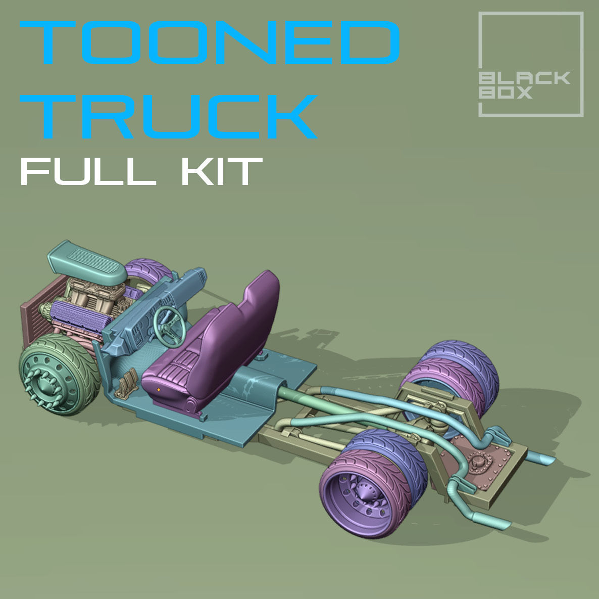 TOONED TRUCK FULL MODELKIT 3D print model_9