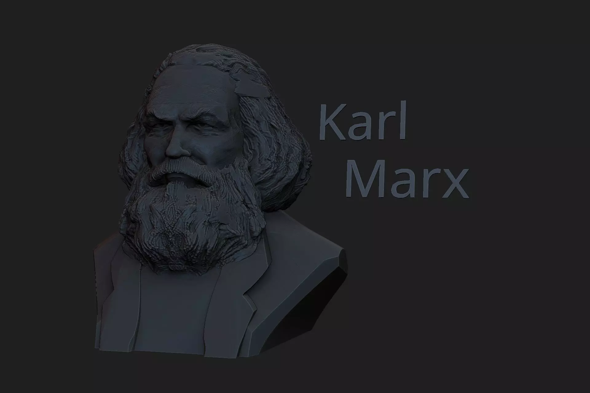 Karl Marx 3D print model_0