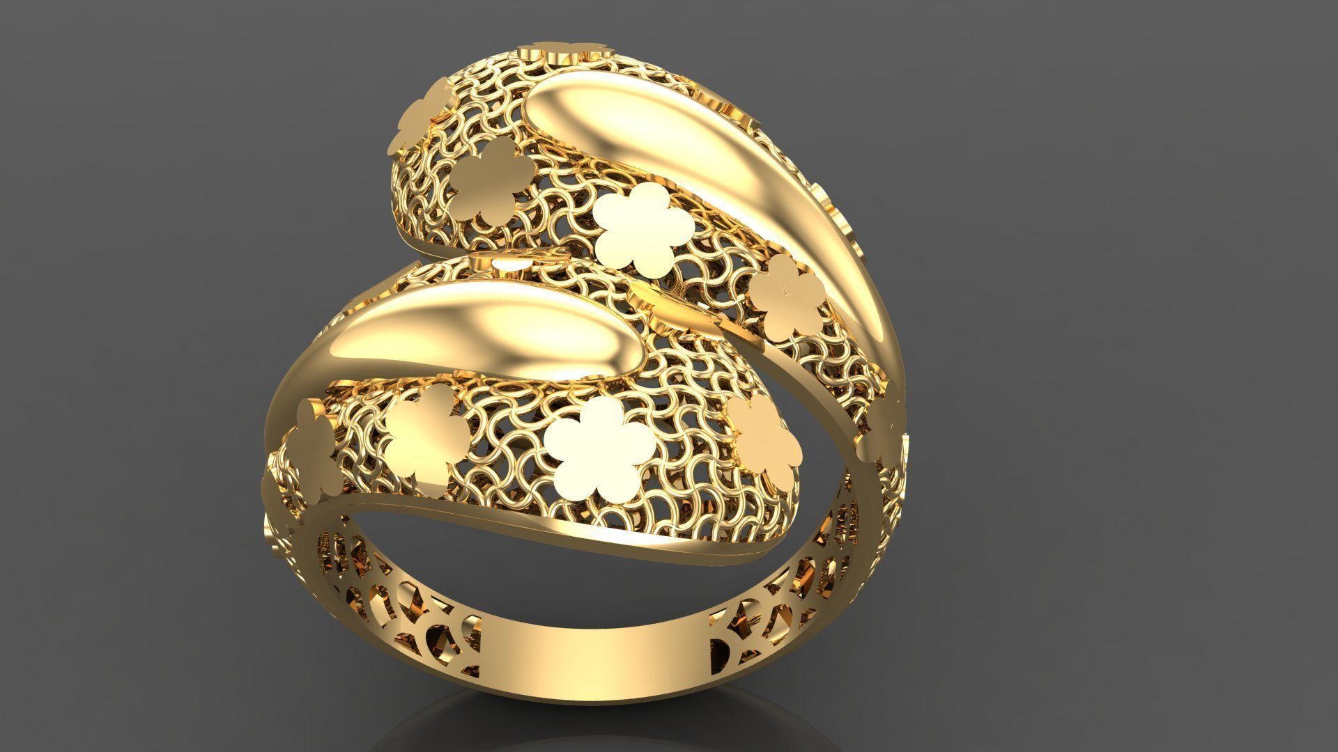 Women diamond ring 3dm stl render 3D Model Collection 3D print model_1