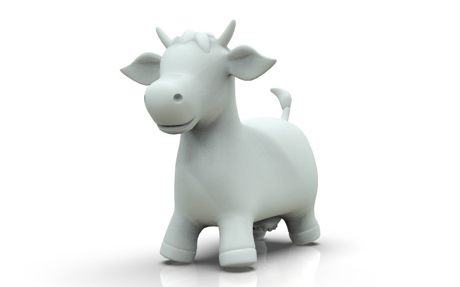 Cow Toy Low-poly 3D model_11