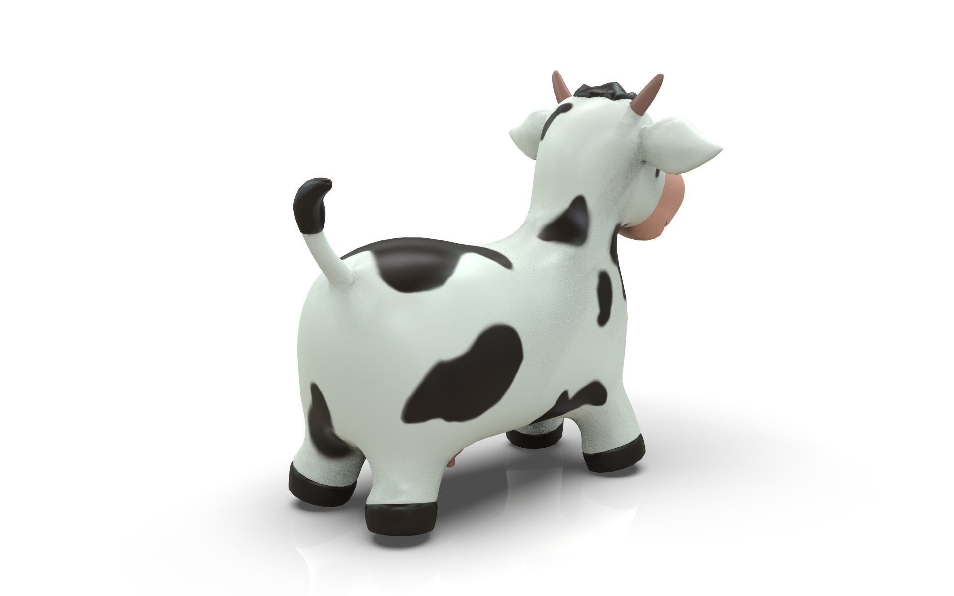 Cow Toy Low-poly 3D model_4