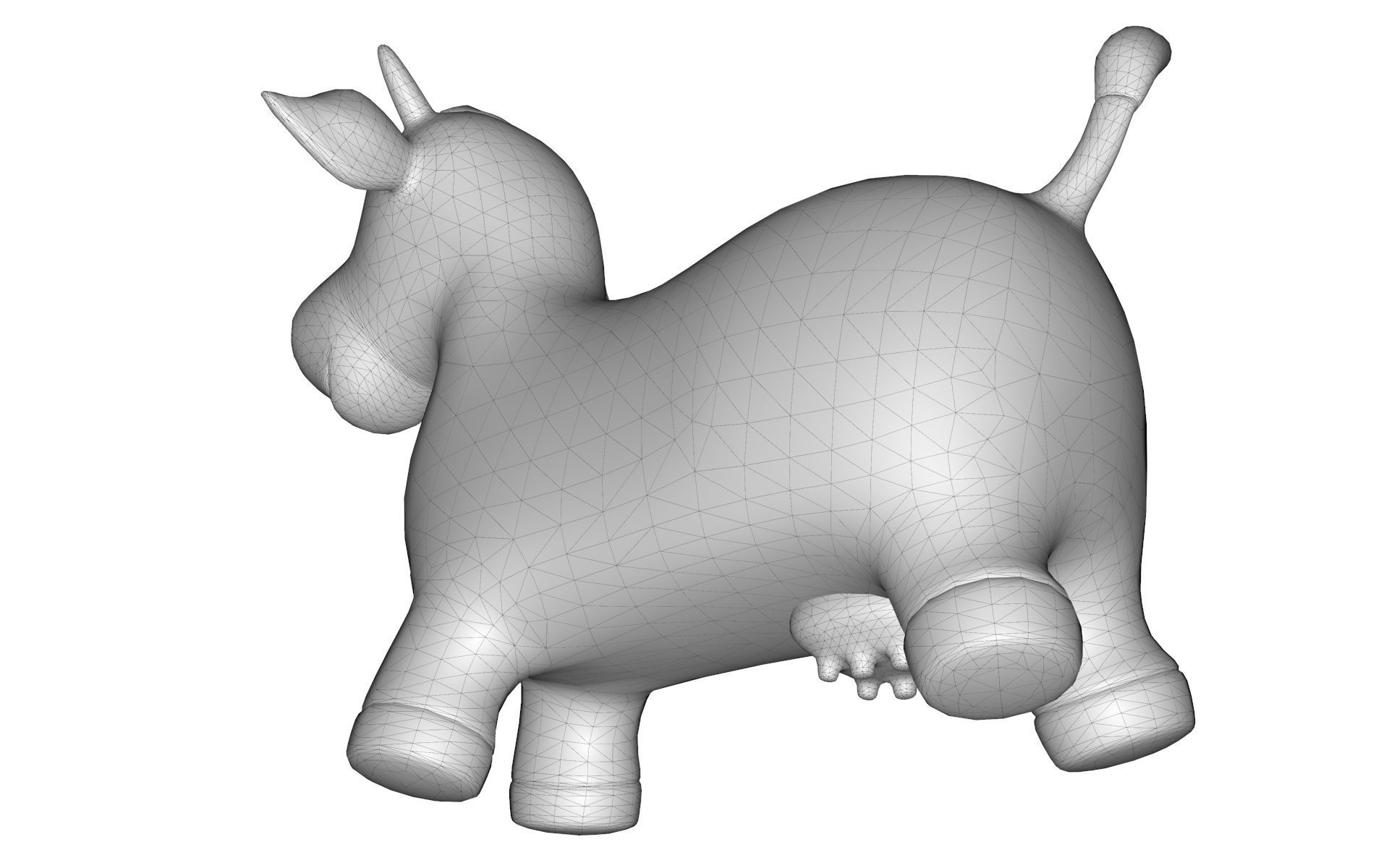 Cow Toy Low-poly 3D model_13