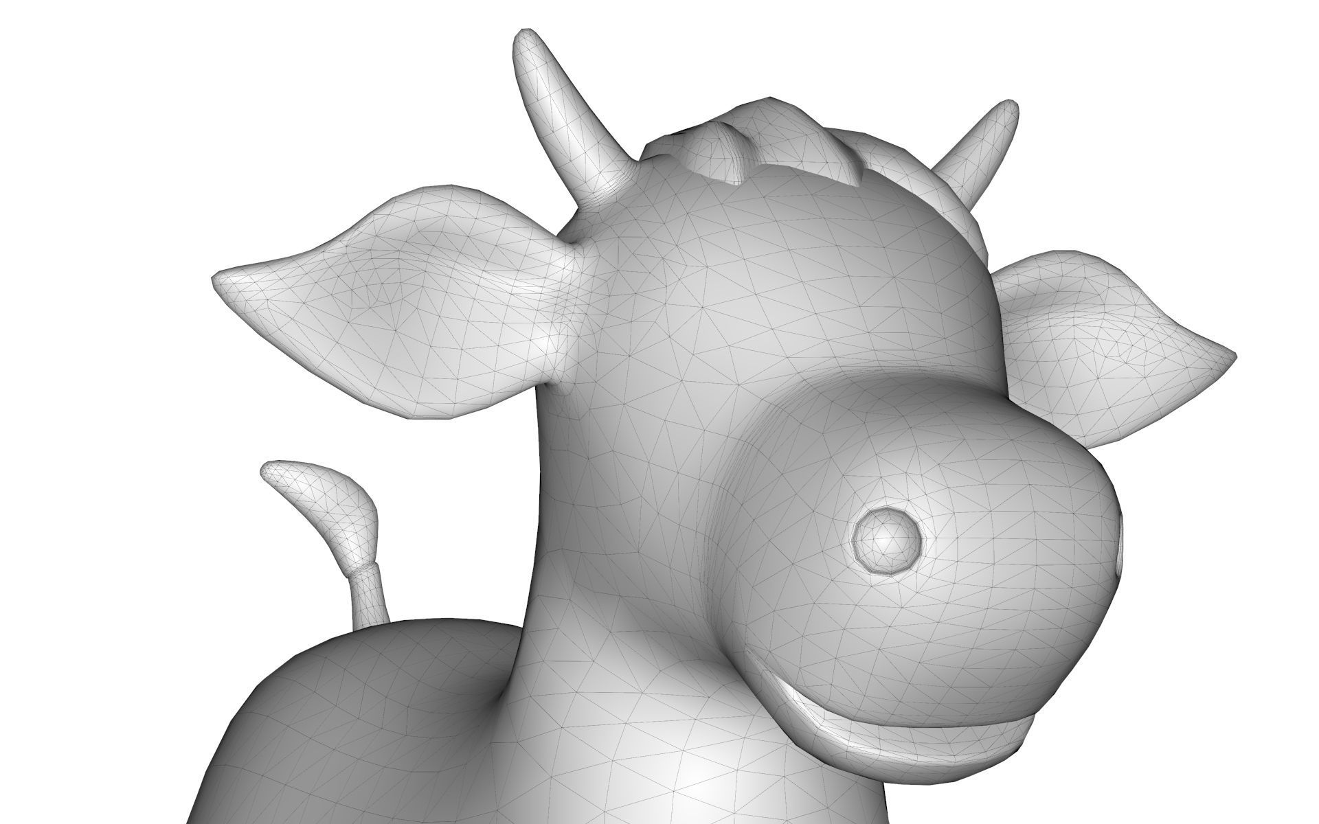Cow Toy Low-poly 3D model_15