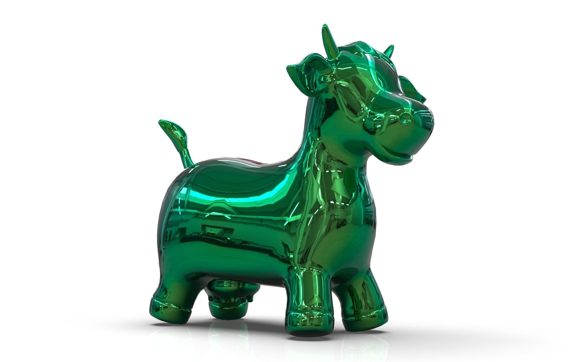 Cow Toy Low-poly 3D model_8