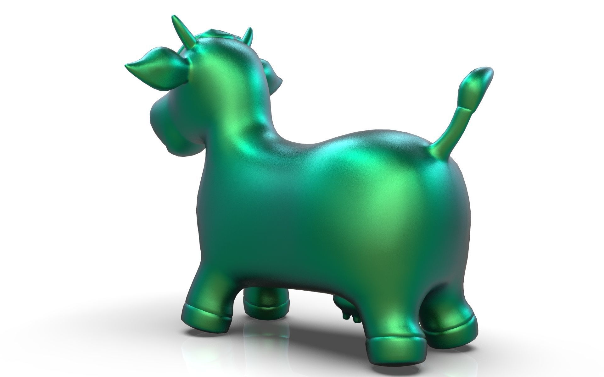Cow Toy Low-poly 3D model_7