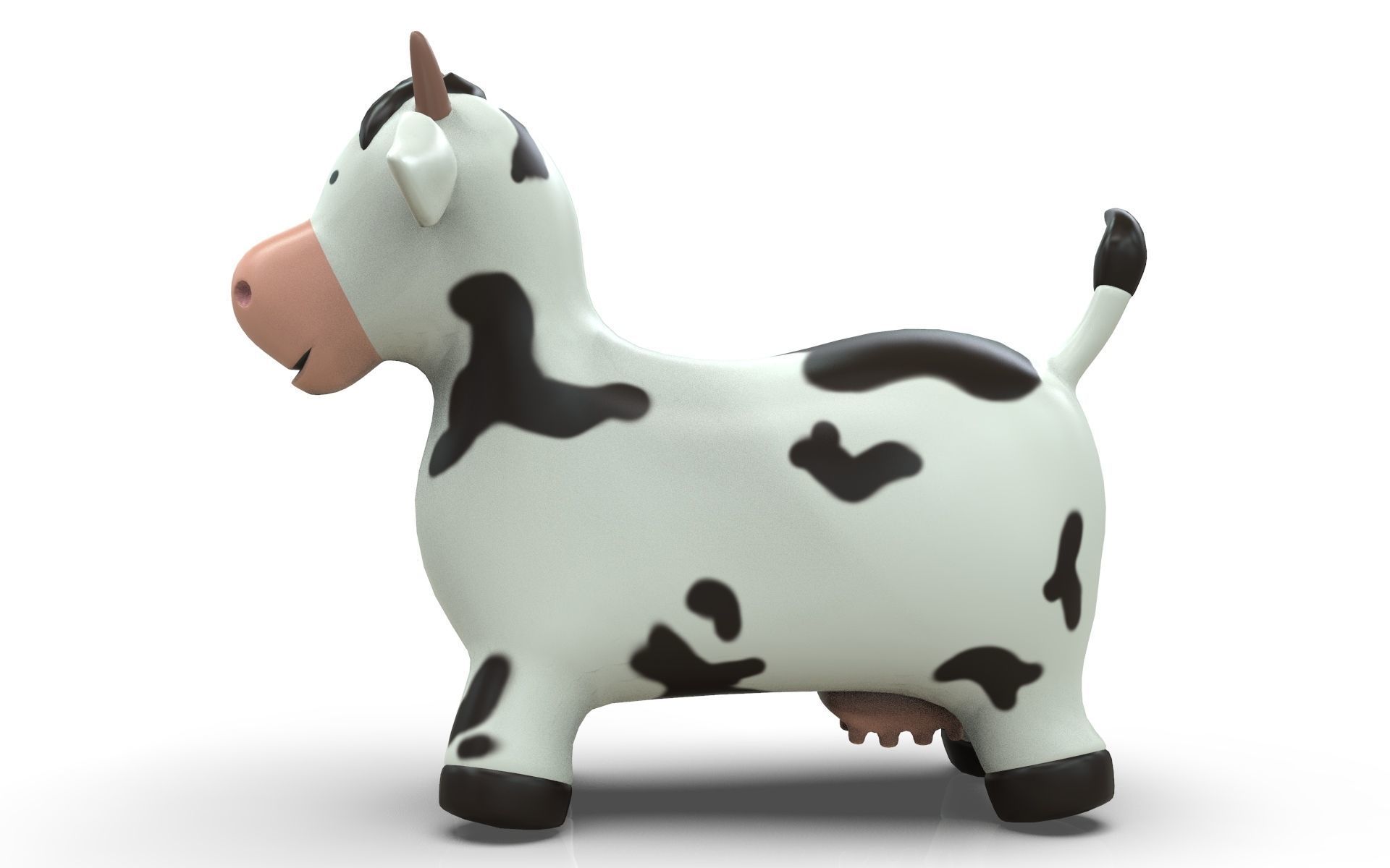Cow Toy Low-poly 3D model_2