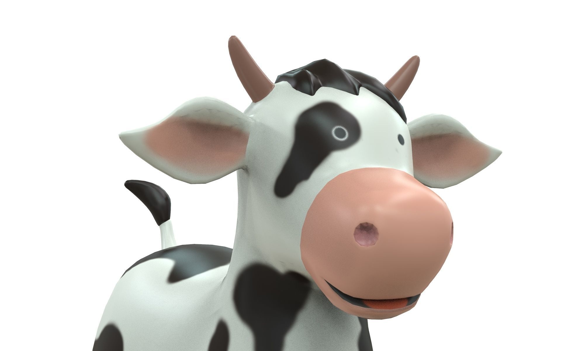 Cow Toy Low-poly 3D model_5
