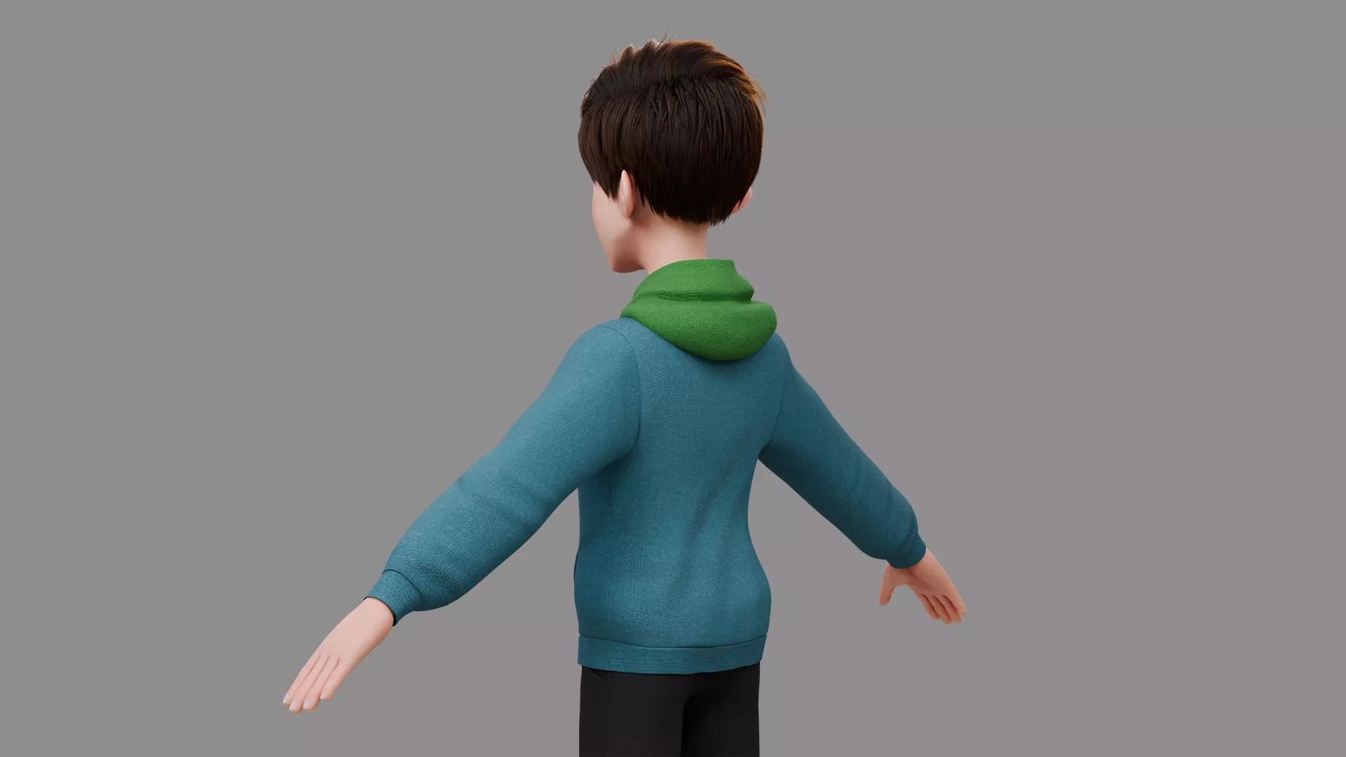 Teen Boy Rigged 3D model_13