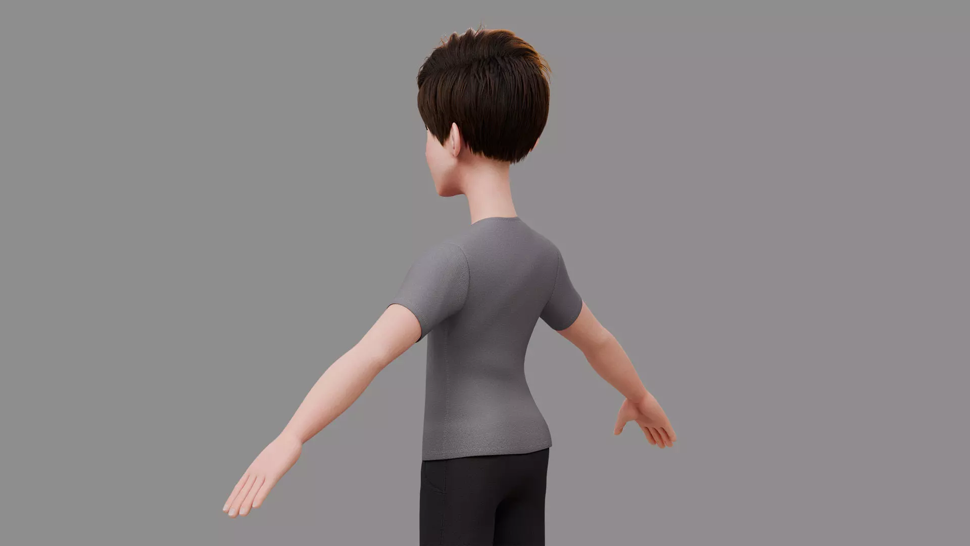 Teen Boy Rigged 3D model_24