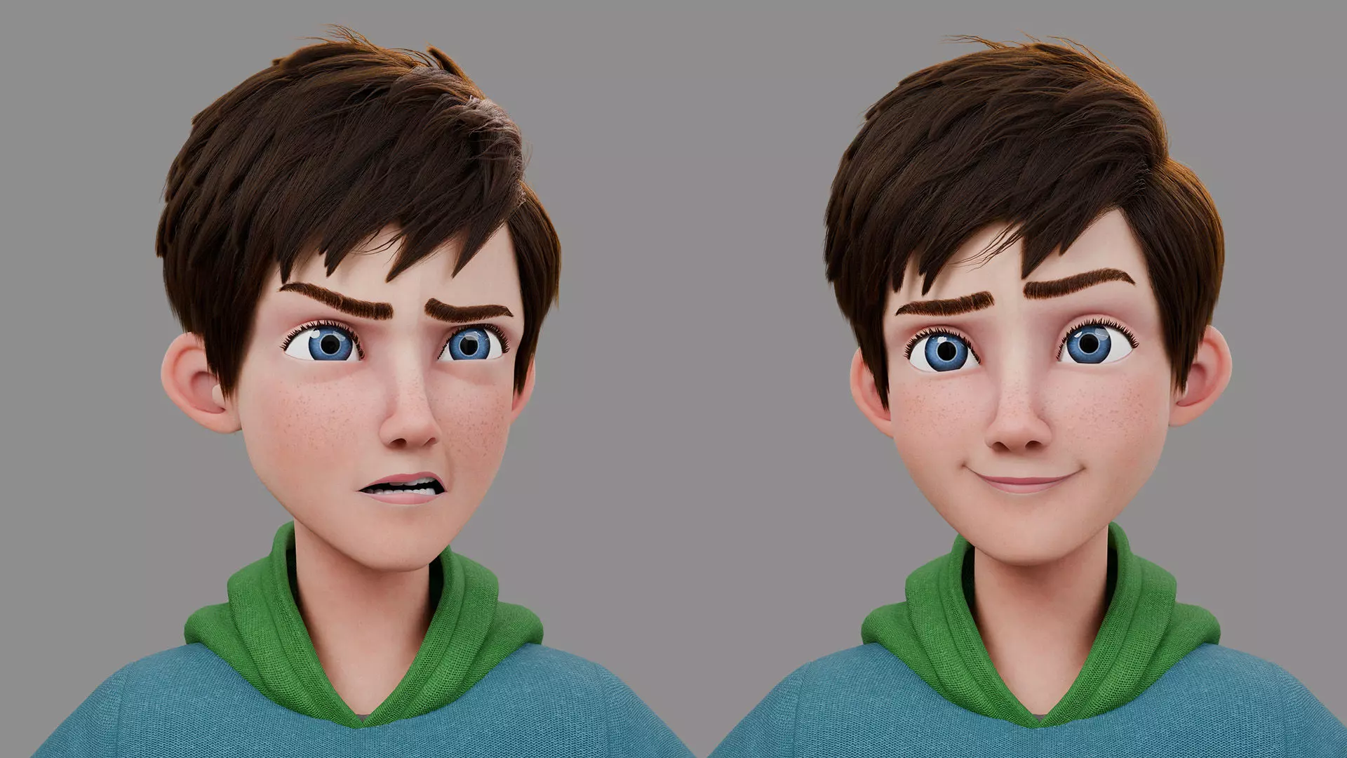 Teen Boy Rigged 3D model_4