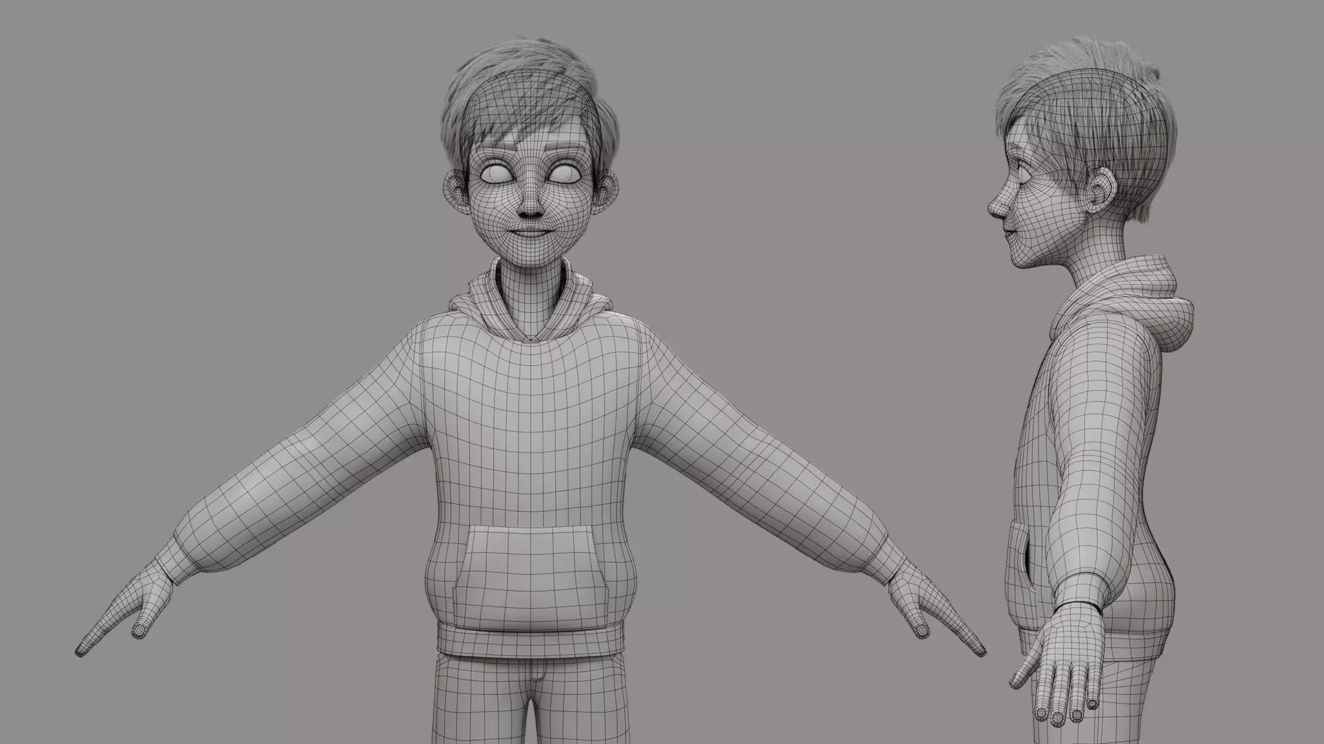 Teen Boy Rigged 3D model_32