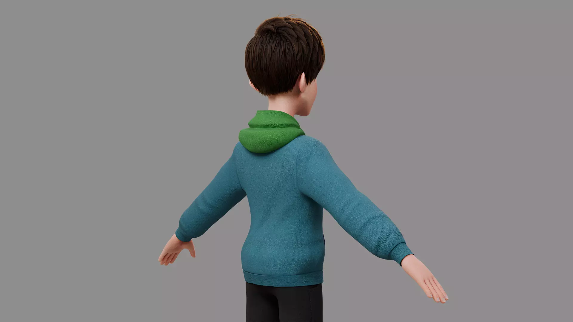 Teen Boy Rigged 3D model_15