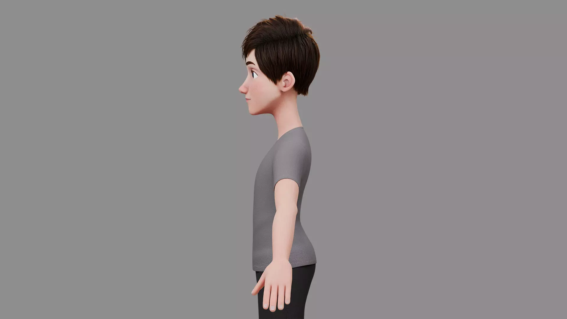 Teen Boy Rigged 3D model_23