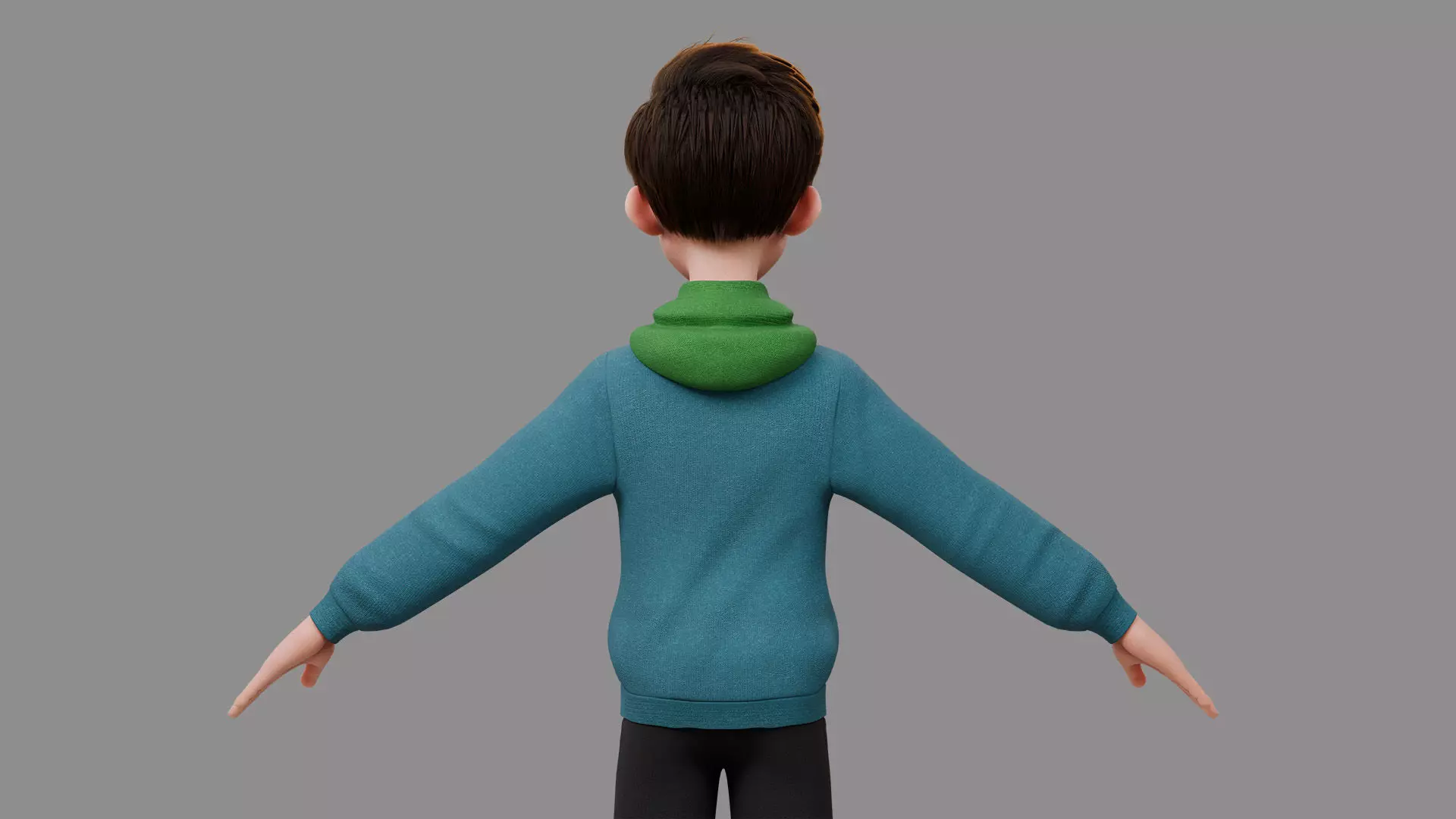 Teen Boy Rigged 3D model_14