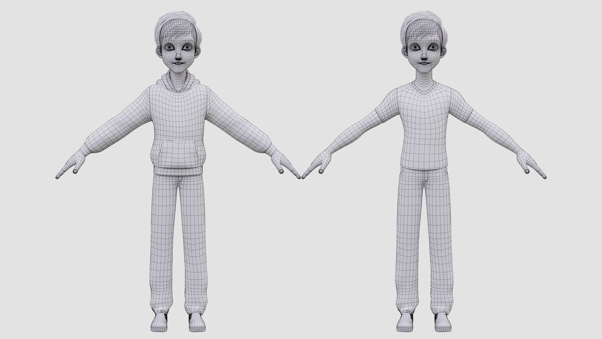 Teen Boy Rigged 3D model_29