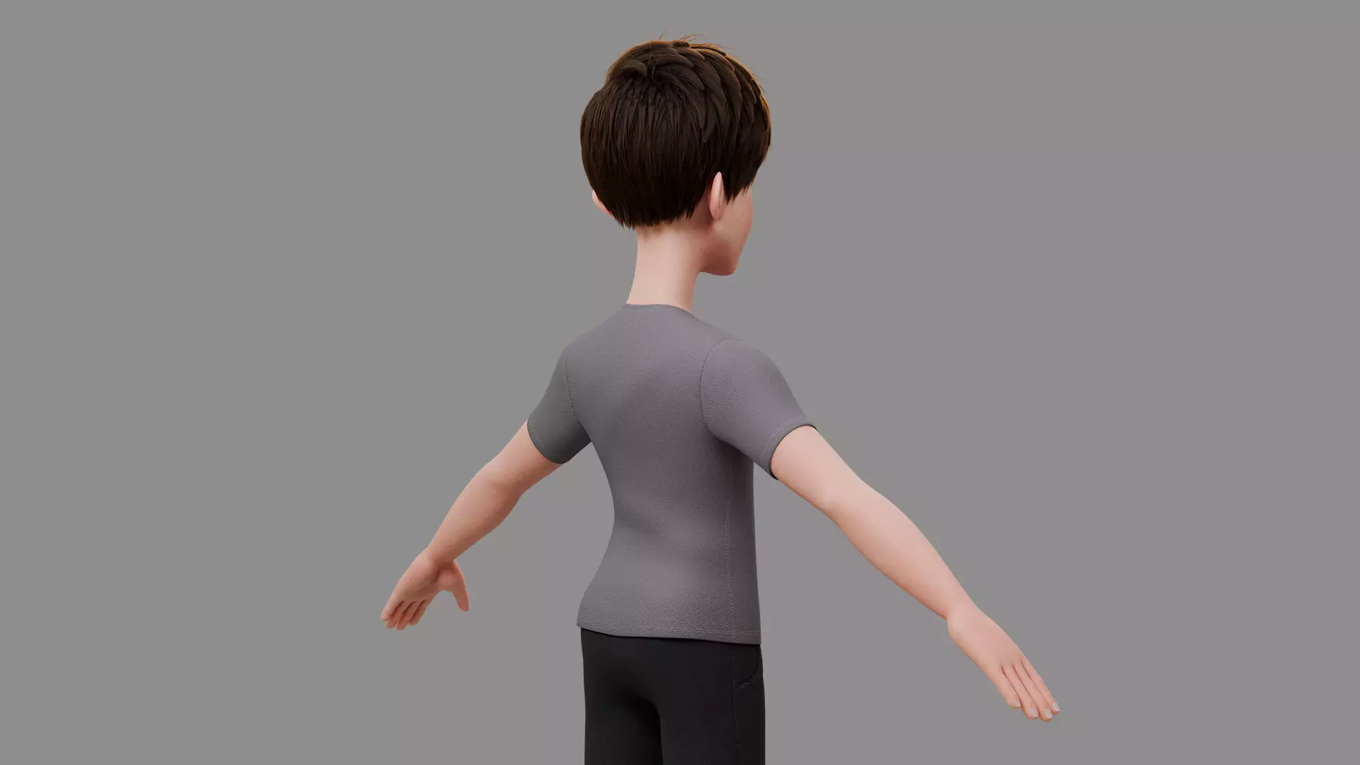 Teen Boy Rigged 3D model_26
