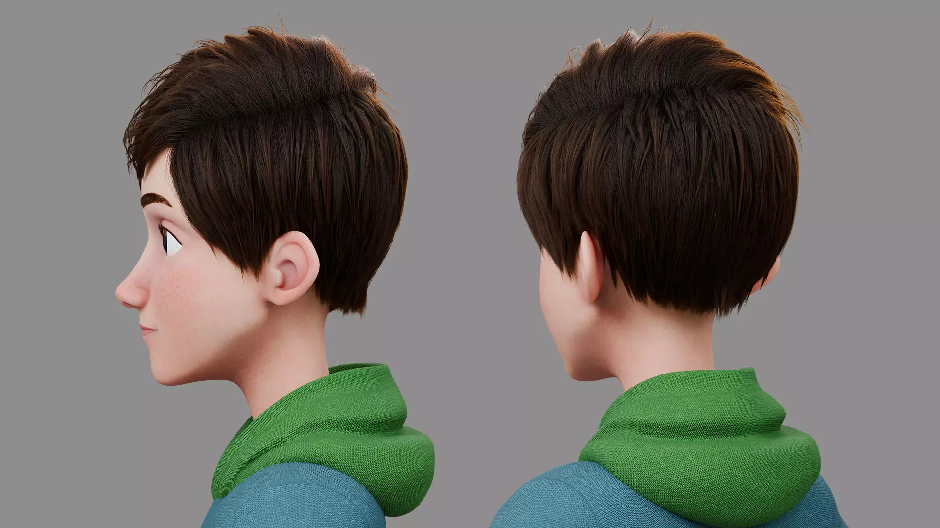 Teen Boy Rigged 3D model_8