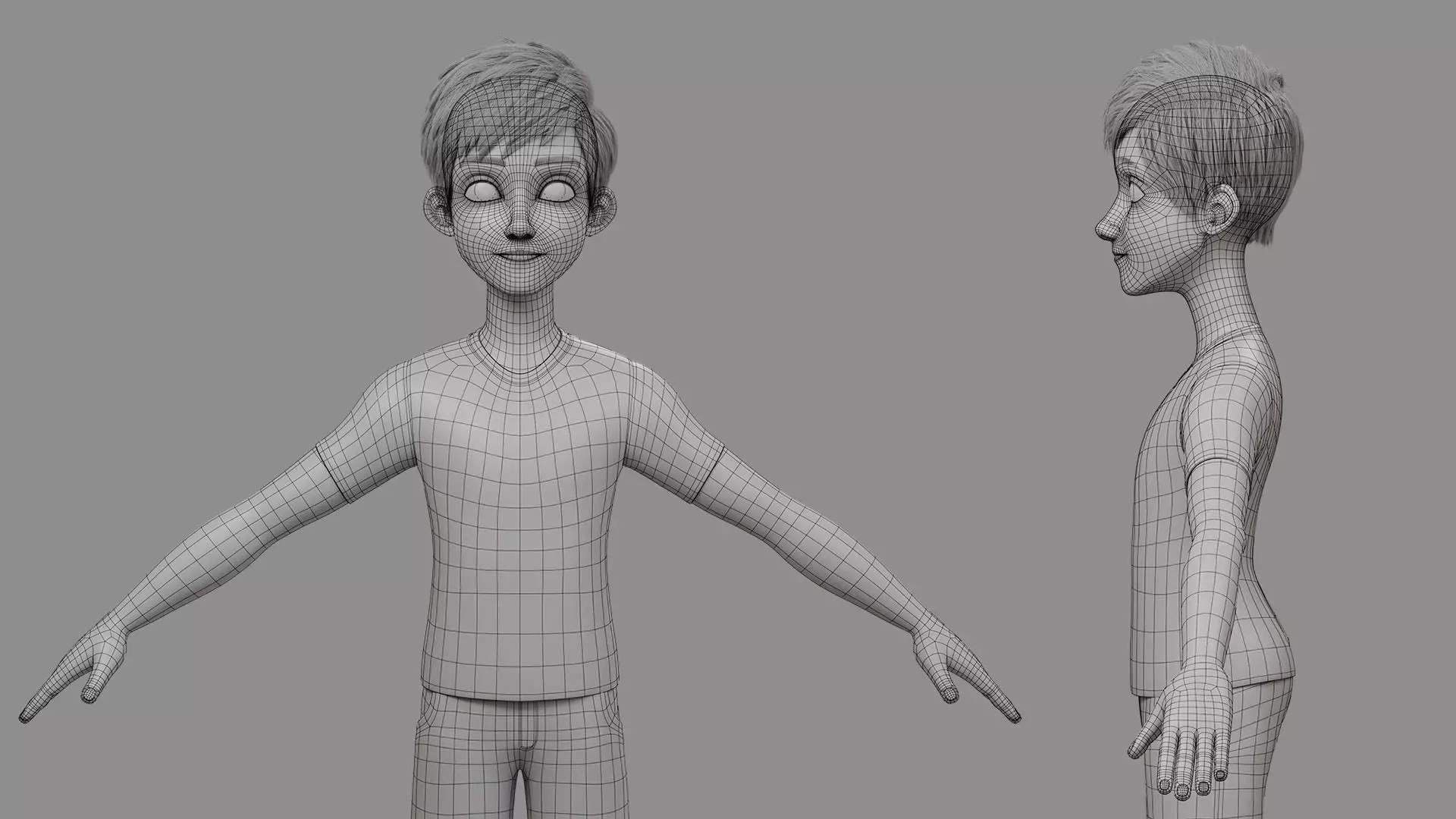 Teen Boy Rigged 3D model_31