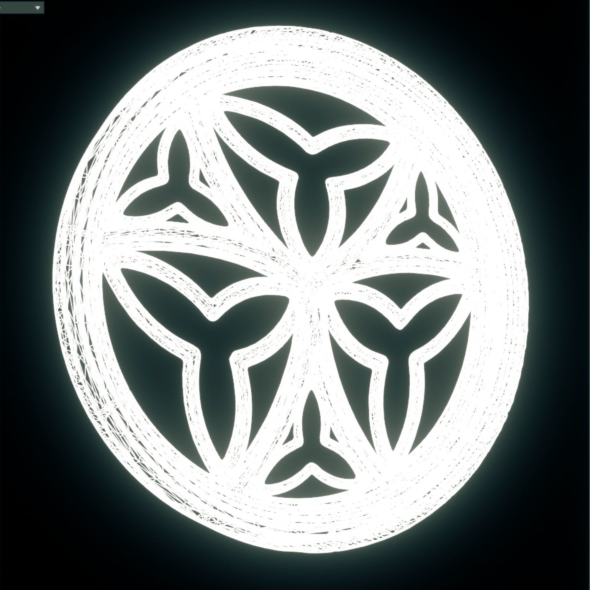 Medieval Circular Windows 02 Low-poly 3D model_3