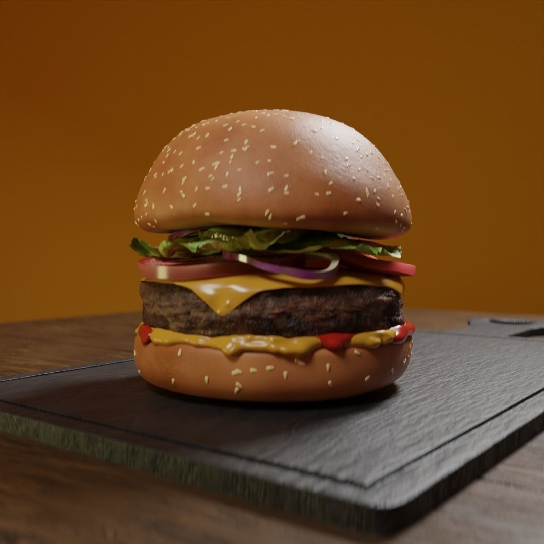 Hamburguesa 3D model_1