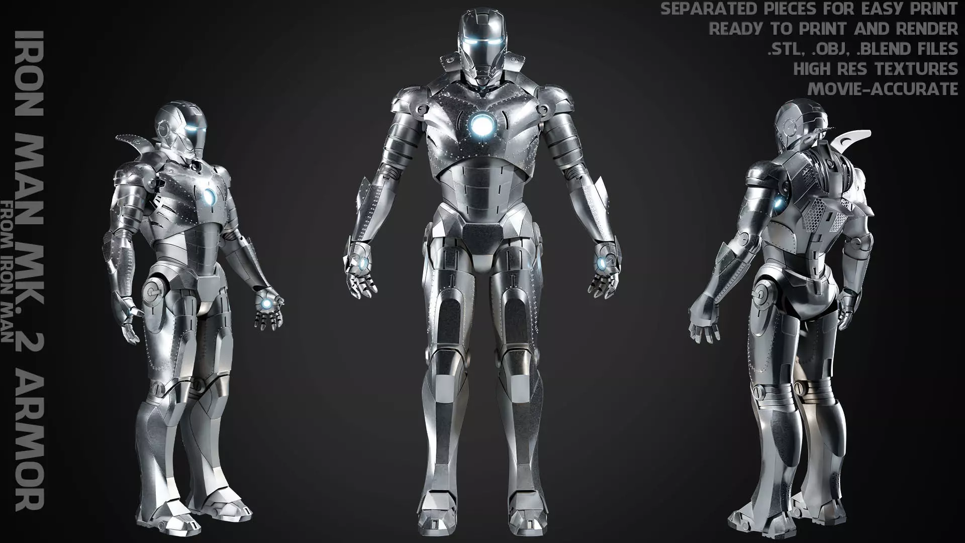 Iron Man Mark 2 Armor for Cosplay 3D print model_0