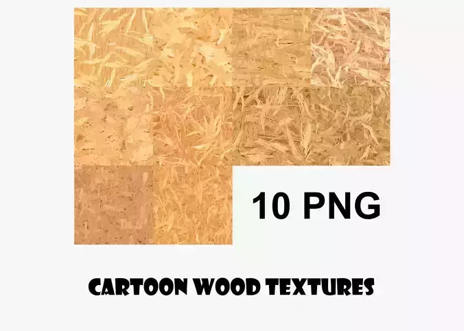 Cartoon Wood Textures Pack 20 - 10x PNG 