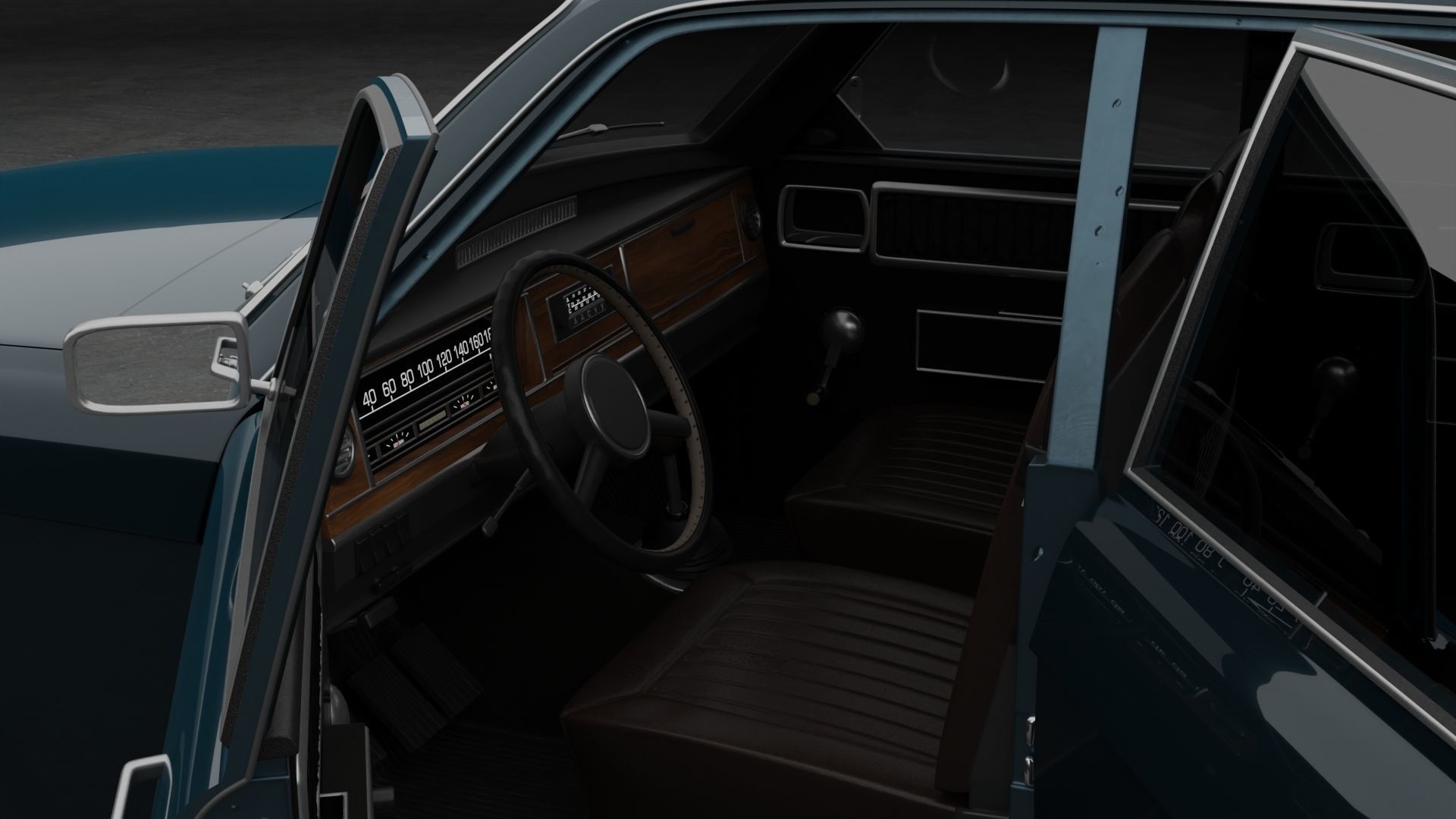 Generic 70s soviet sedan 3D model_11