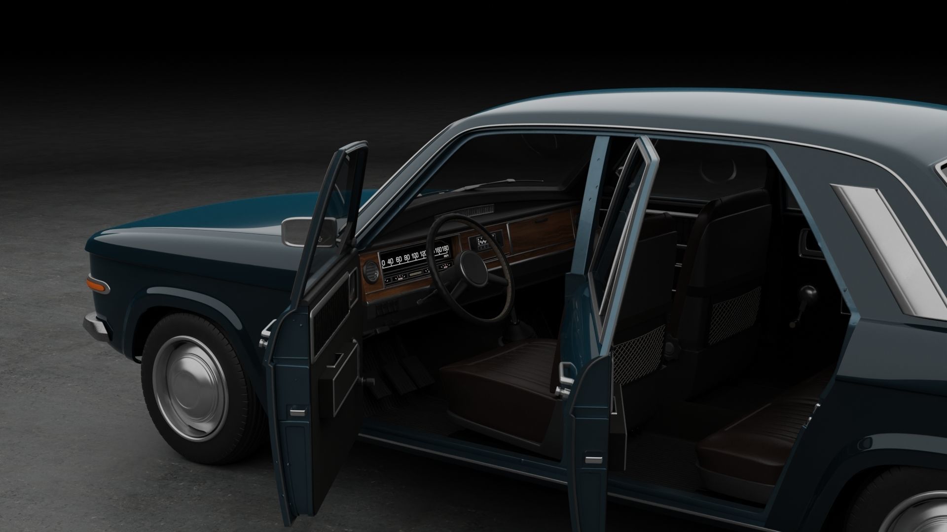 Generic 70s soviet sedan 3D model_10