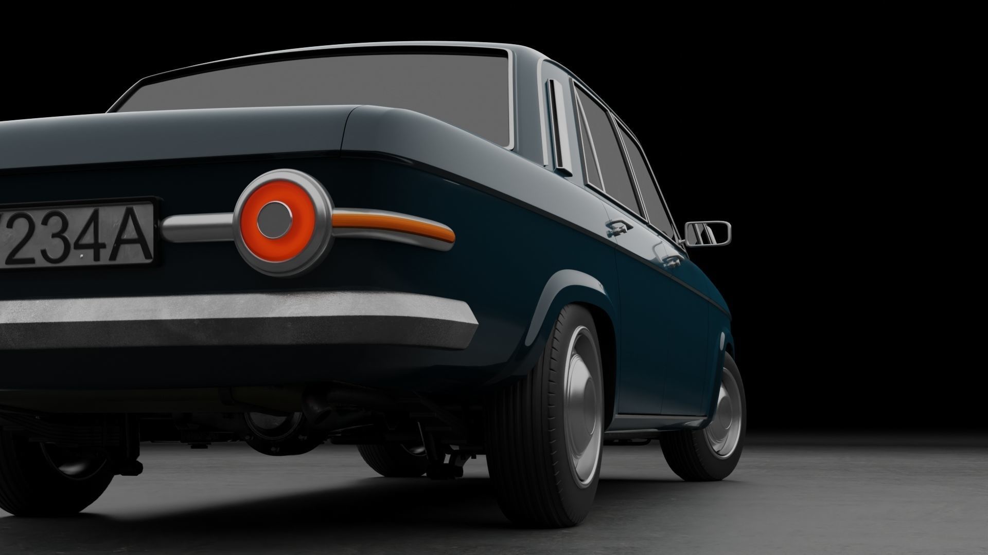 Generic 70s soviet sedan 3D model_6
