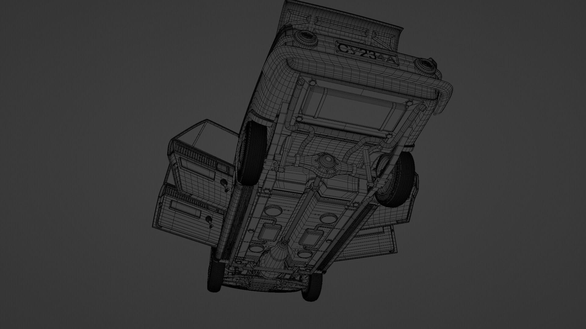 Generic 70s soviet sedan 3D model_26