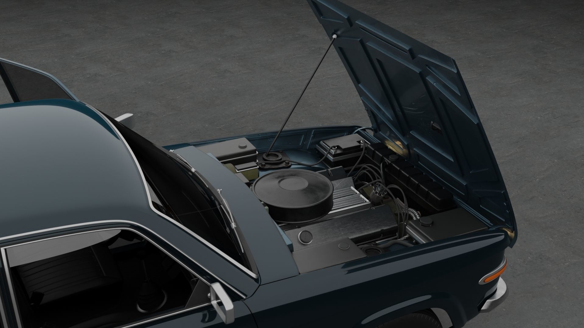 Generic 70s soviet sedan 3D model_13