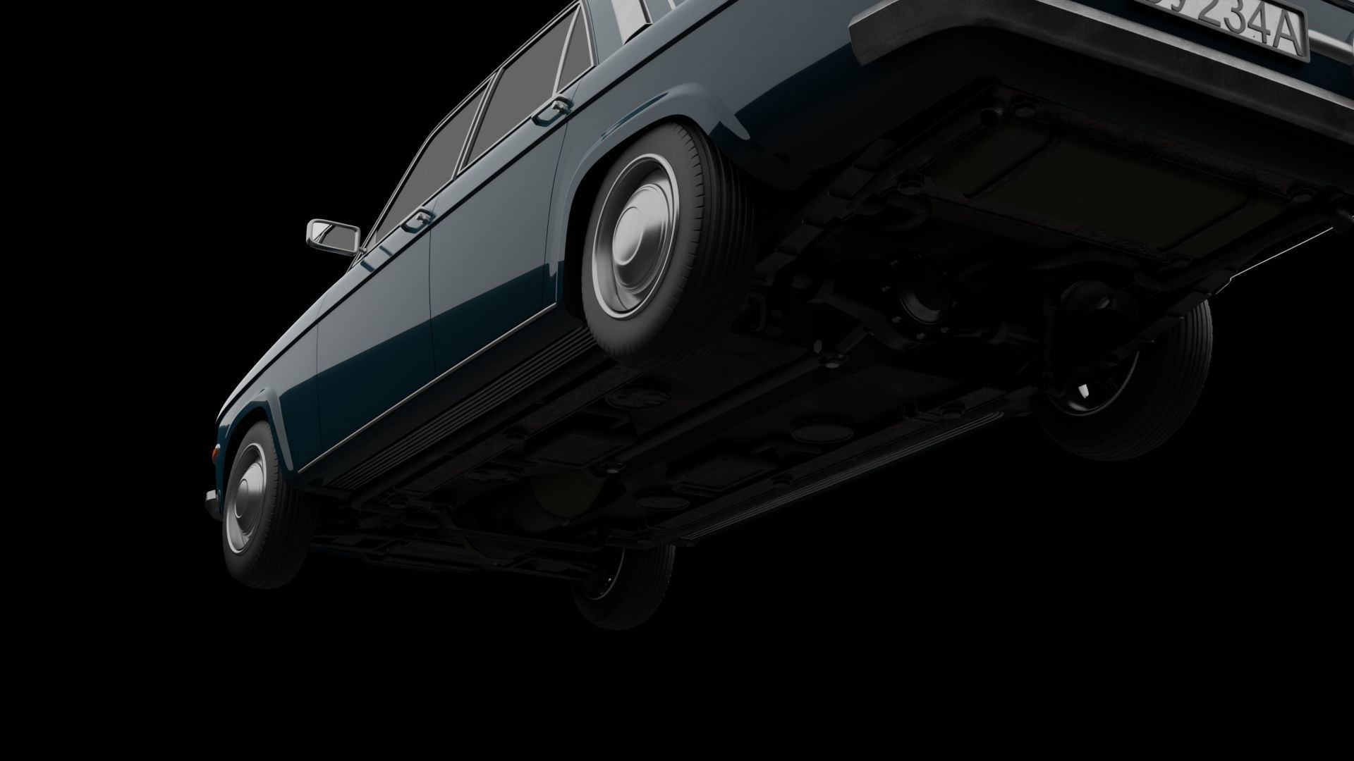 Generic 70s soviet sedan 3D model_16