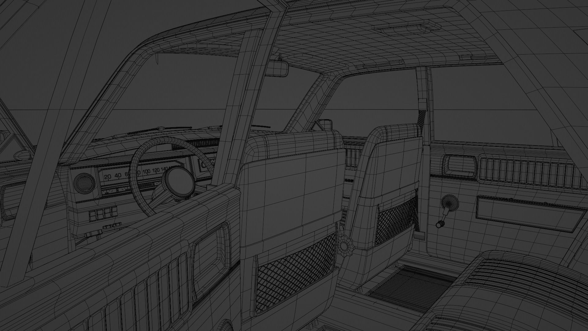 Generic 70s soviet sedan 3D model_23