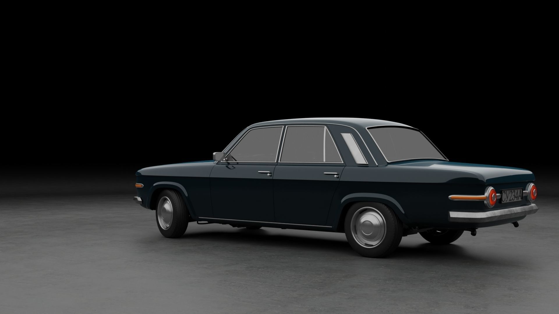 Generic 70s soviet sedan 3D model_5