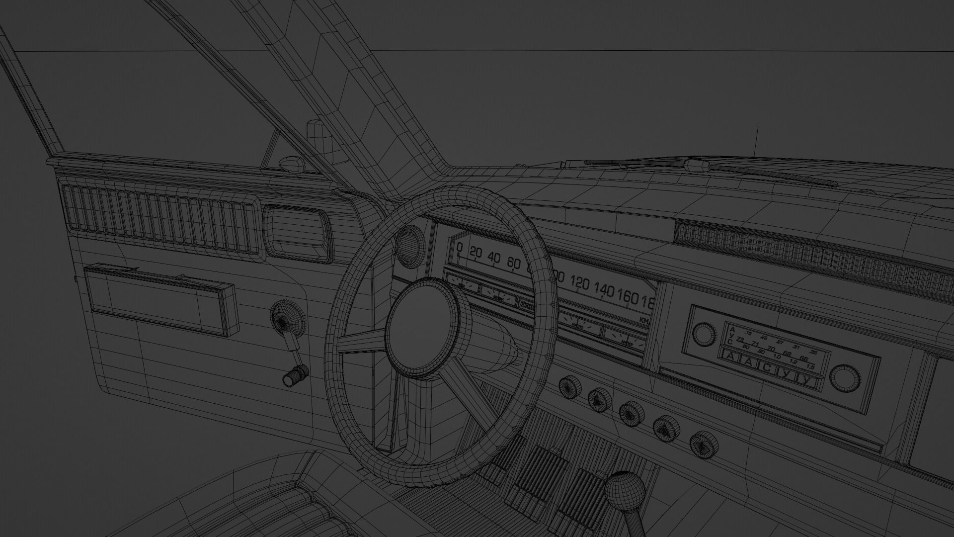 Generic 70s soviet sedan 3D model_22