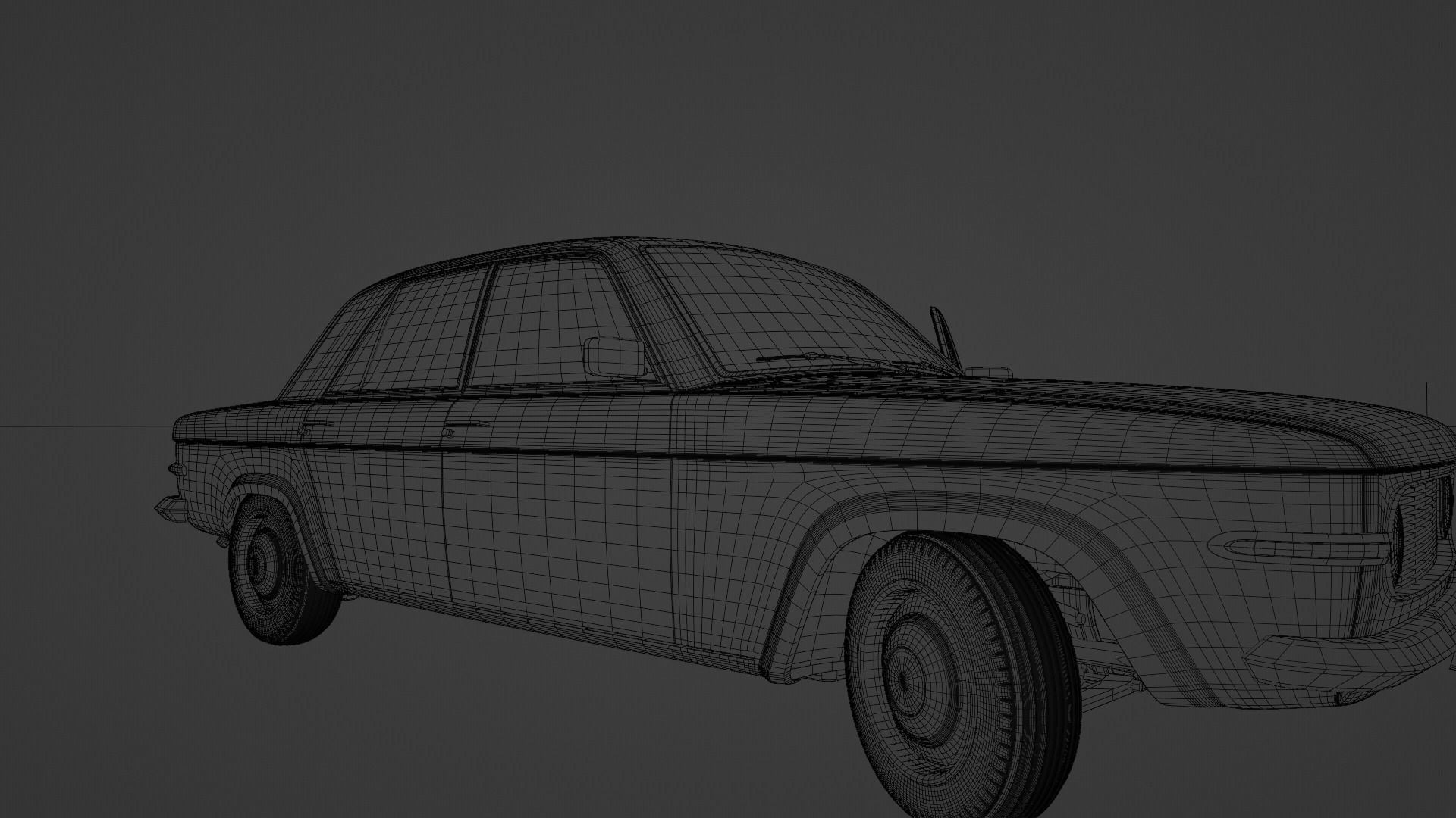 Generic 70s soviet sedan 3D model_19