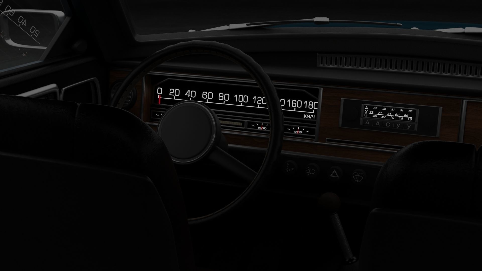 Generic 70s soviet sedan 3D model_7