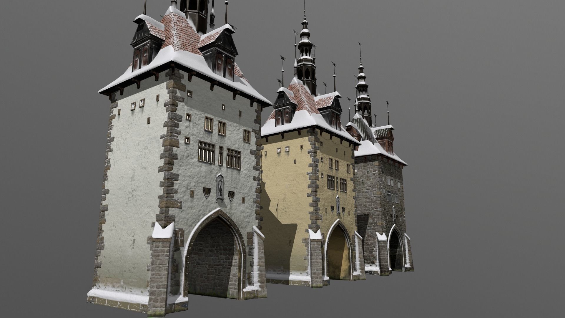 Town Square Christmas 3D model_92