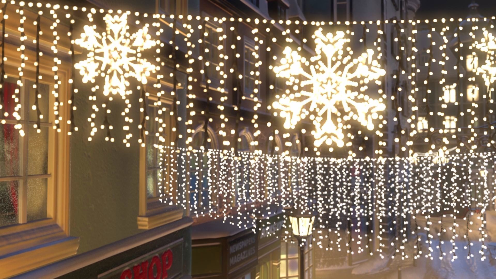 Town Square Christmas 3D model_13