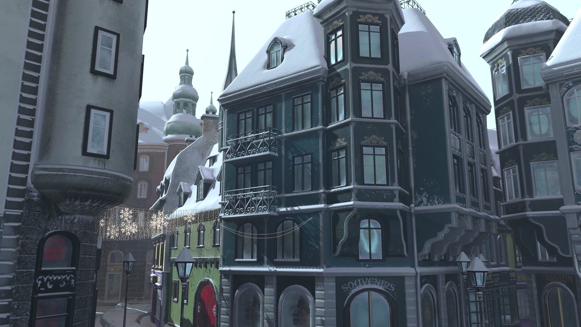 Town Square Christmas 3D model_74