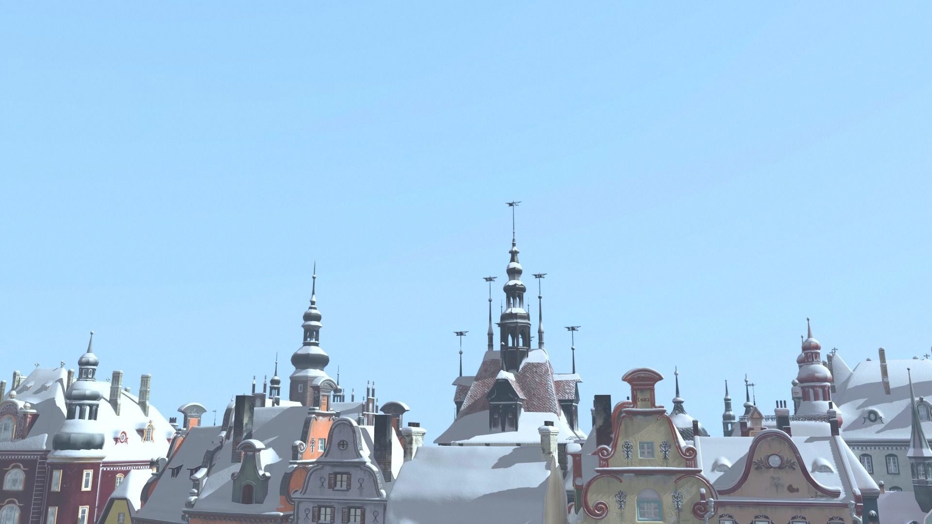 Town Square Christmas 3D model_55