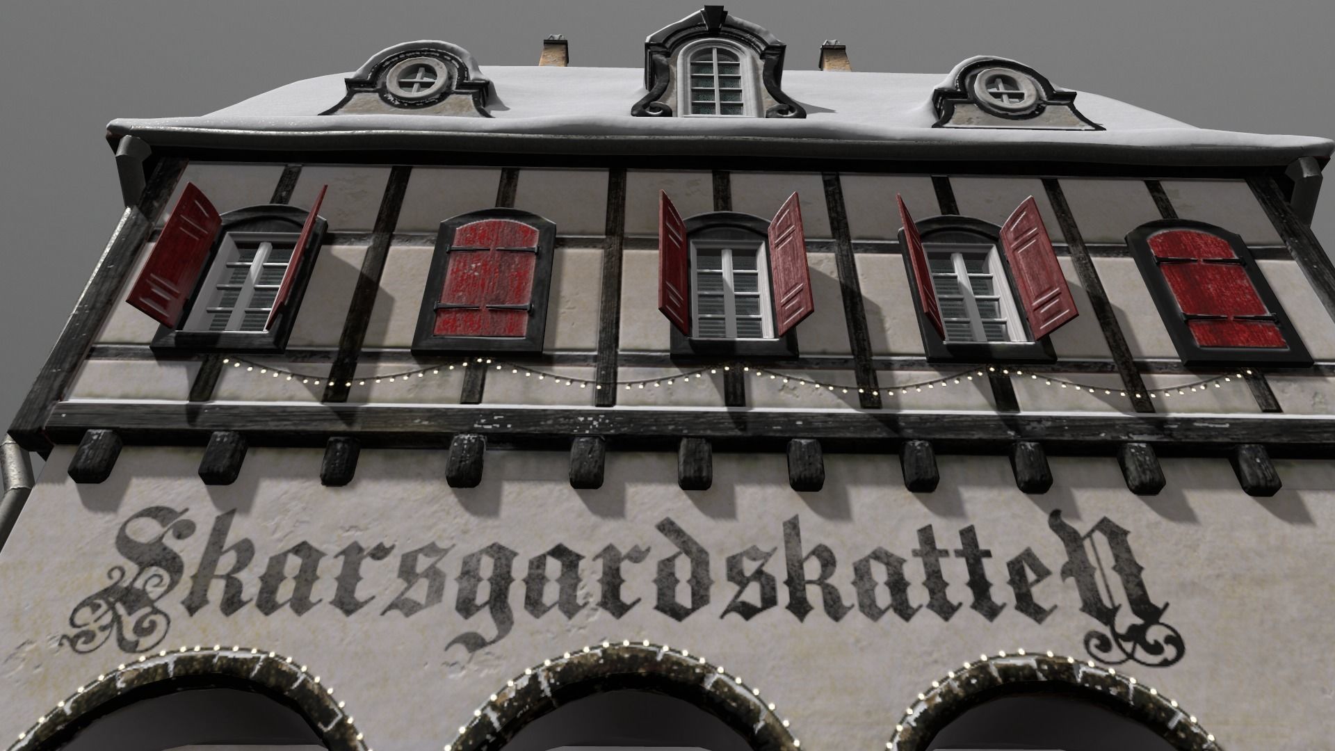 Town Square Christmas 3D model_117