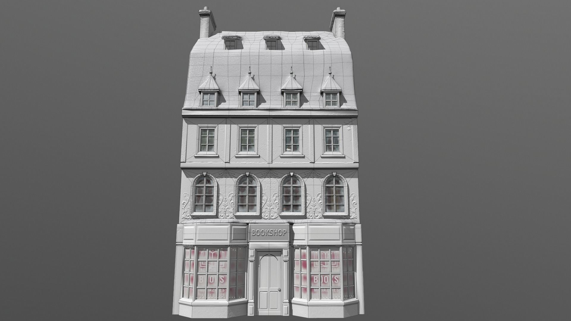 Town Square Christmas 3D model_111